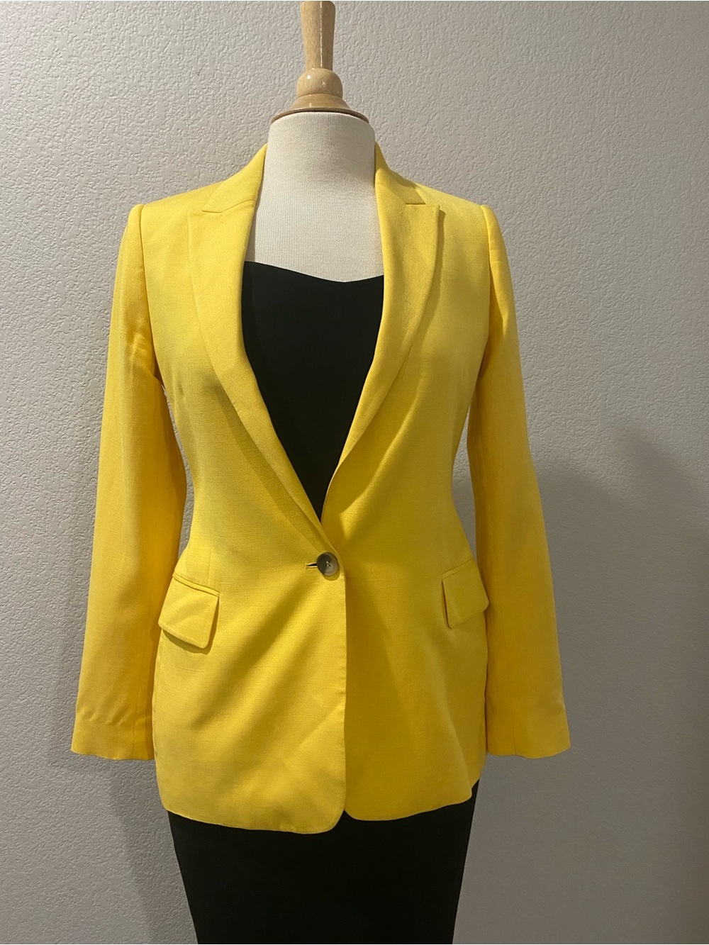 Reiss Bright Yellow Single-Button Women's Blazer